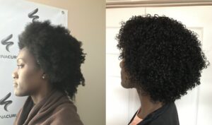 GinaCurl Curl Reformer before and after